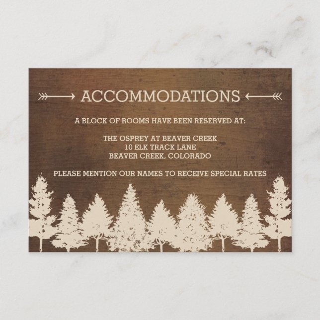 Cartes de boîtier Mariage rustique Woodland (Devant)