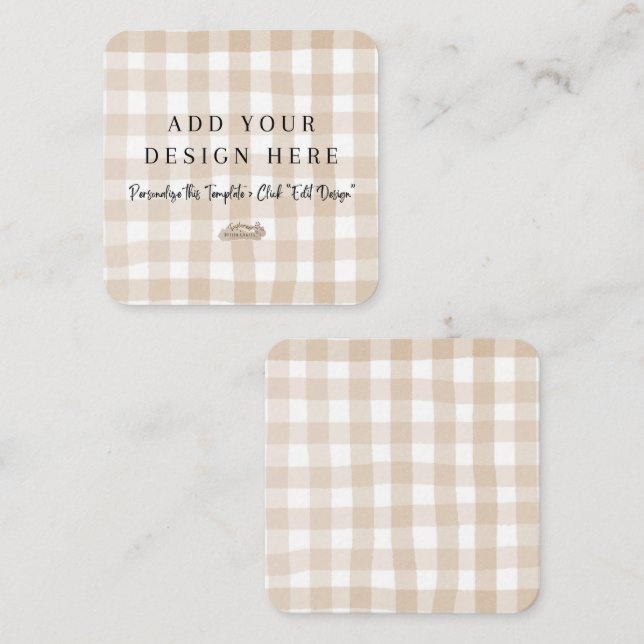 Cartes de boîtier neutres arrondies de 2,5 po x 2, (Devant / Derrière)