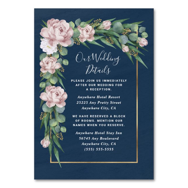 Cartes de boîtier Rose bleu rose bleu marine (Par défaut)