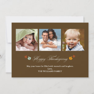 Cartes de Bon thanksgiving Feuilles en chute