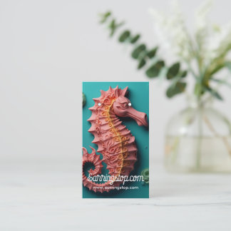Cartes de boucles d'oreilles à motif de hippocampe