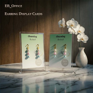 Cartes de boucles d'oreilles avec visage de jolie