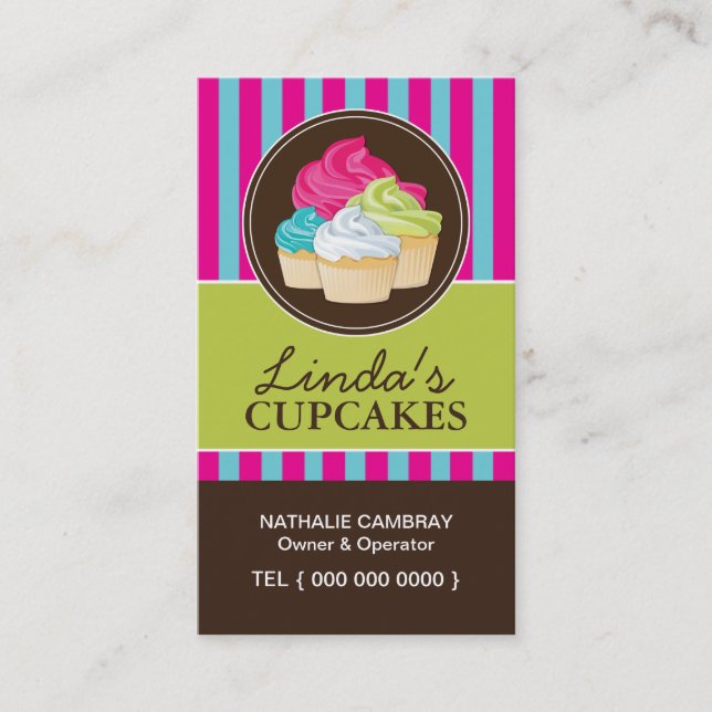 Cartes de boulangerie de petit gâteau (Devant)