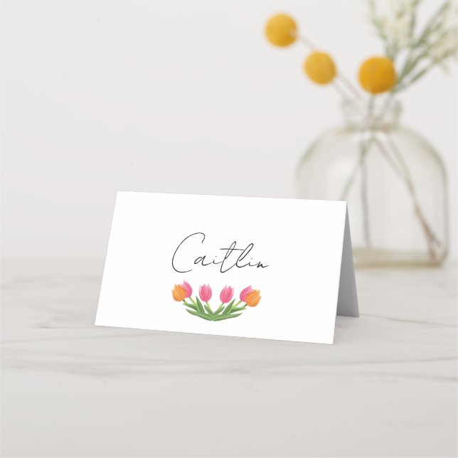 Cartes de bouquet de tulipes (Devant)