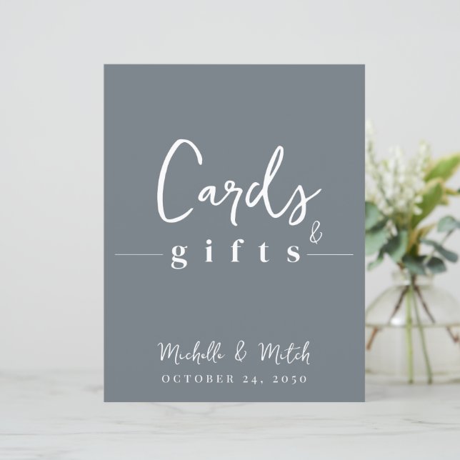 Cartes de calligraphie minimalistes simples Mariag (Debout devant)