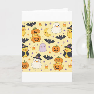 Cartes de canards en costume Halloween mignons
