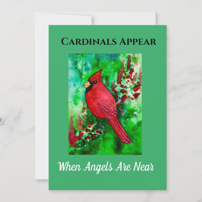 Cartes de cardinaux apparaissent quand les anges s (Devant)