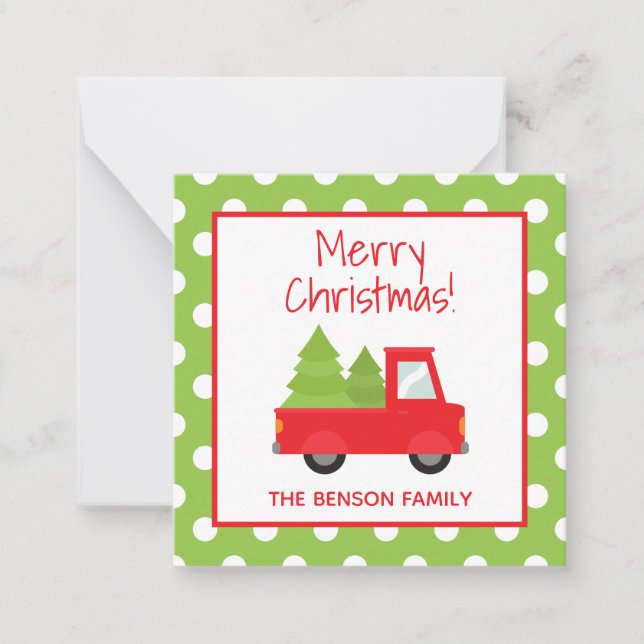 Cartes de carrosserie pour camions de Noël (Devant)