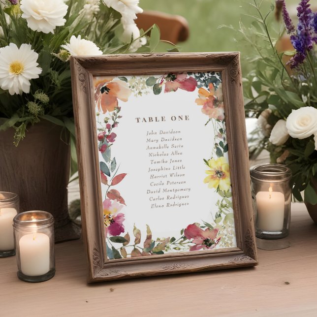 Cartes de carte de Mariage fleur sauvage (Créateur téléchargé)
