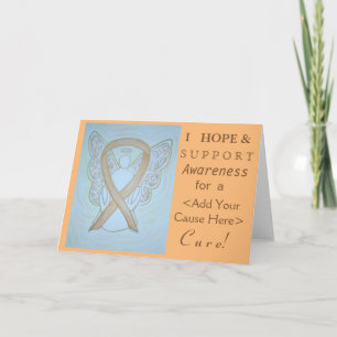 Cartes de cause personnalisées Pastel Gold Awarene