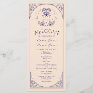 Cartes de cérémonie de mariage Tarot Programme Éto