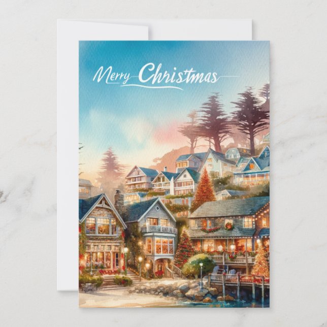 Cartes de charme de Noël en Californie (Devant)