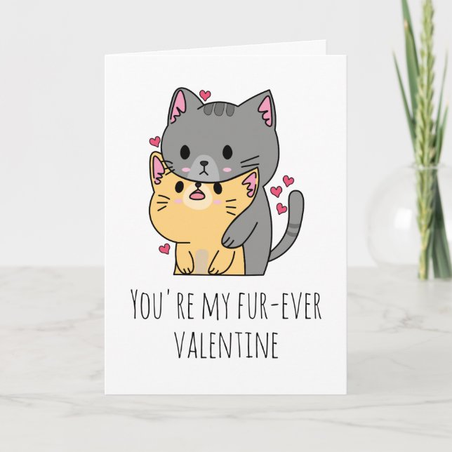 cartes de chat valentine (Devant)