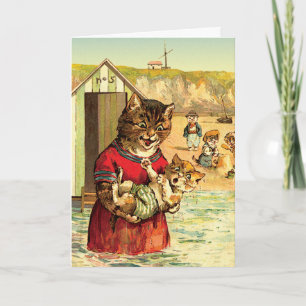 Cartes de chats amusantes / Invitation : Chats à l