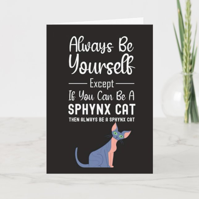 Cartes de chats sphynx mignons Animaux de compagni (Devant)