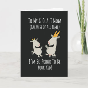 Cartes de chèvre drôles pour maman mère pour elle