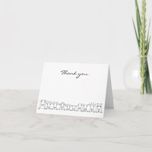 Cartes de chèvre Merci (Devant)