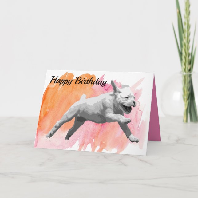 Cartes de chien - Carte d'anniversaire personnalis (Devant)