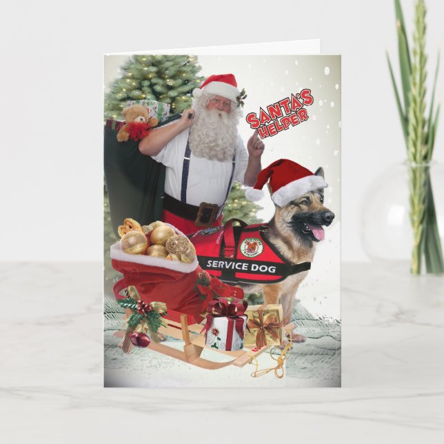 CARTES DE CHIEN DU SERVICE DE PÈRE NOËL DE BERGER (Devant)