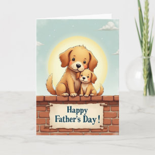 Cartes de chiots pour la Fête des Pères précieux