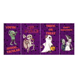 Cartes de classe Halloween pour enfants effrayants