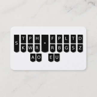 Cartes de clés noires de machine de Steno de