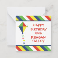 Cartes de clôture de cadeau personnalisées Rayures