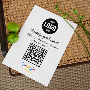 Cartes de code QR de Google Review   Merci à votre