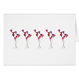Cartes de coeurs de ballon
