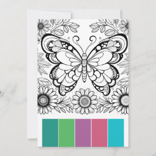 Cartes de coloriage Papillon Outils de relaxation