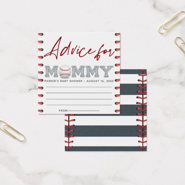 Cartes de conseil baby shower | Baby shower de bas (Bureau)