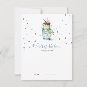Cartes de conseil Baby shower Cactus Succulentes