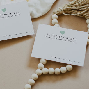 Cartes de conseil baby shower Mention