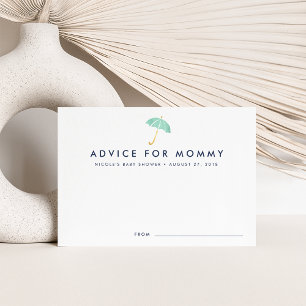 Cartes de conseil baby shower Parapluie de menth