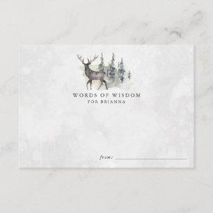 Cartes de conseil Baby shower pour animaux de bois