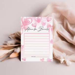Cartes de conseil baby shower pour les parents à ê