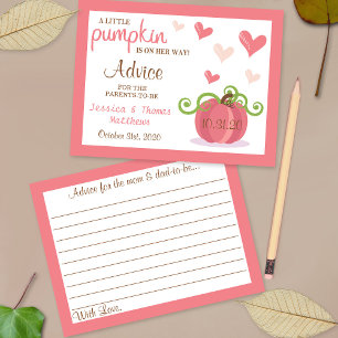 Cartes de conseil Baby showers pour petites filles