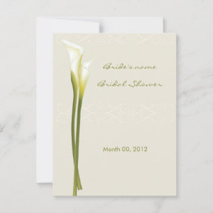 Cartes de conseil de Fête des mariées Calla Lily