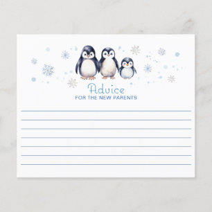 Cartes de conseil en Baby shower de pingouin - Hiv