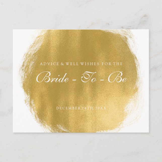 Cartes de conseil Fête des mariées Gold Peinture L (Devant)