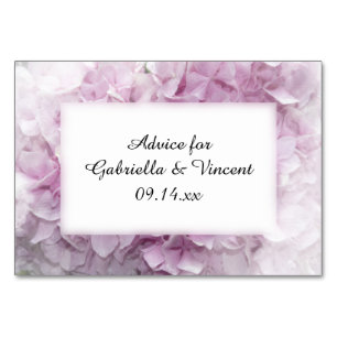 Cartes de conseil Mariage Soft Rose Hydrangea