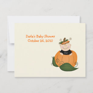 Cartes de conseil pour le Baby shower Citrouille d