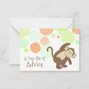 Cartes de conseil pour le Baby shower singe