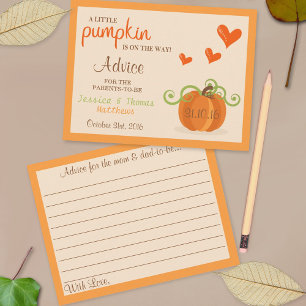 Cartes de conseil pour petits Baby showers Citroui