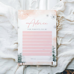 Cartes de conseils baby showers pour les parents à