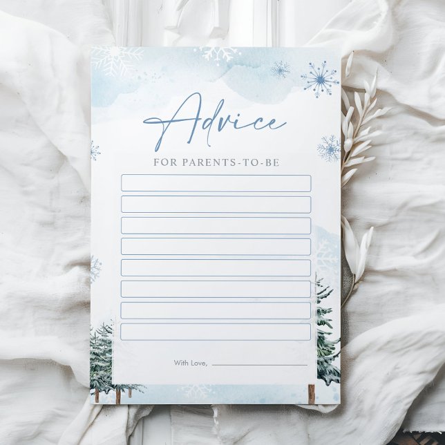 Cartes de conseils baby showers pour les parents à (Créateur téléchargé)
