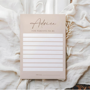 Cartes de conseils baby showers pour les parents à
