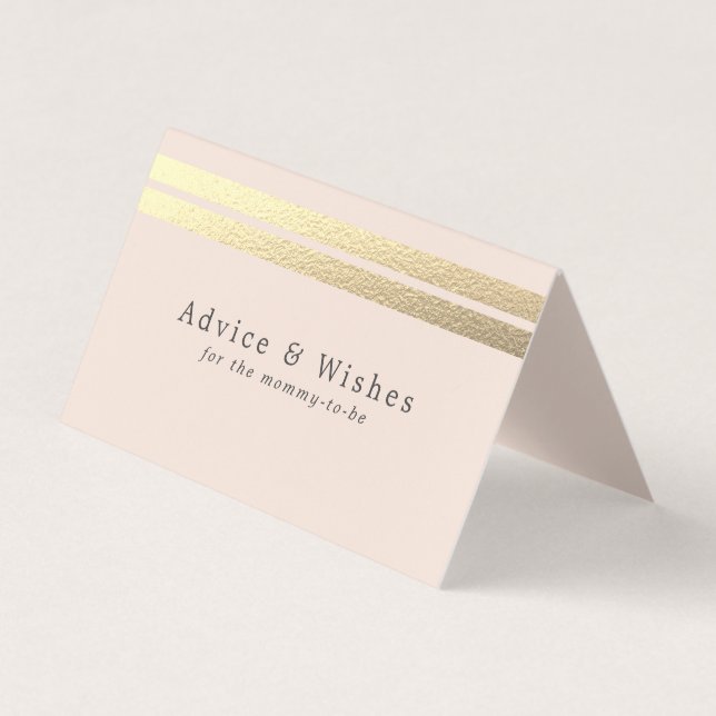 Cartes De Conseils Chic Gold Foil Sur Cartes De Co (Devant)
