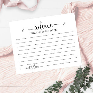 Cartes de conseils de shower de mariage géométriqu
