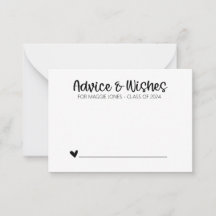 Cartes de conseils minimalistes pour diplômés